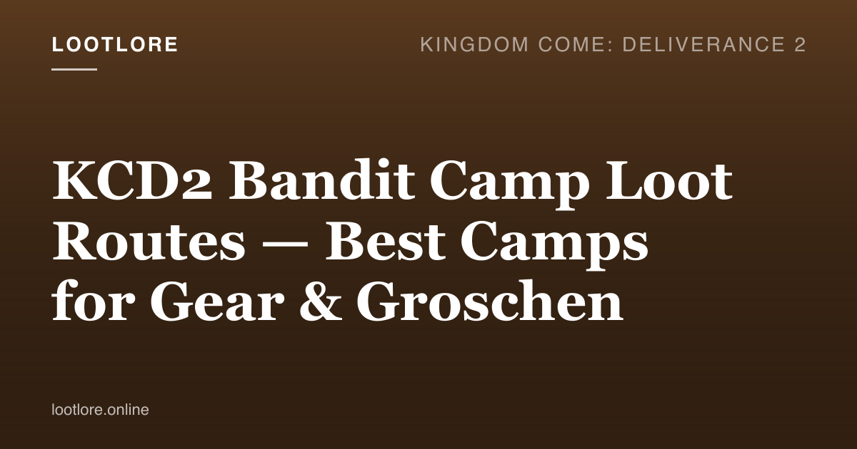 KCD2 bandit camp loot routes — Henry approaching the Trosky east forest bandit camp at dawn