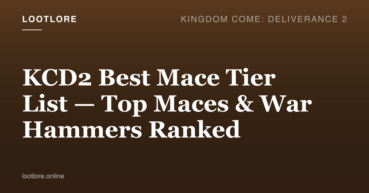 KCD2 best mace tier list — Henry comparing blunt weapons at the Kuttenberg armory