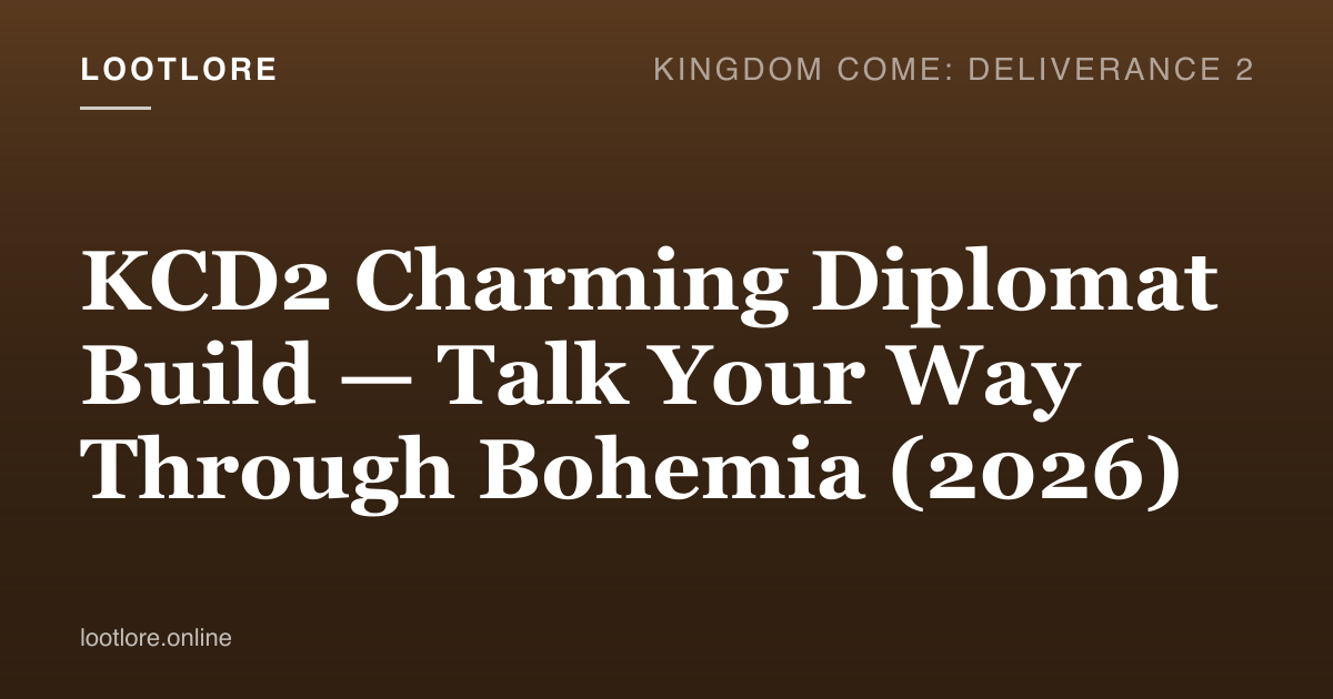 KCD2 charming diplomat build — Henry in a noble's hose and doublet persuading a Kuttenberg councillor in dialogue