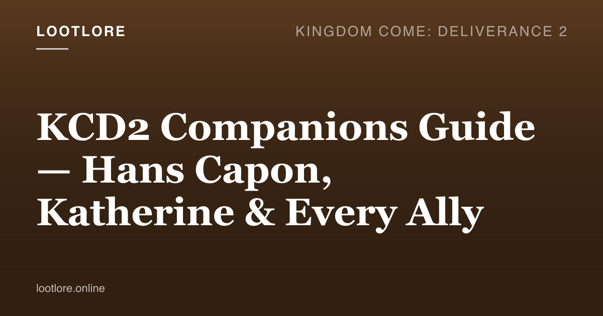 KCD2 companions guide — portrait gallery of Hans Capon, Katherine, Godwin, and other allies
