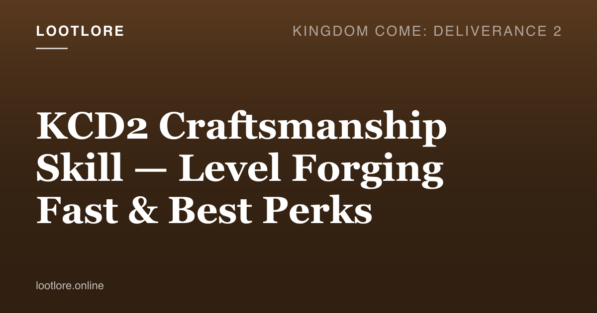 KCD2 craftsmanship skill — Henry hammering steel at the Trosky forge