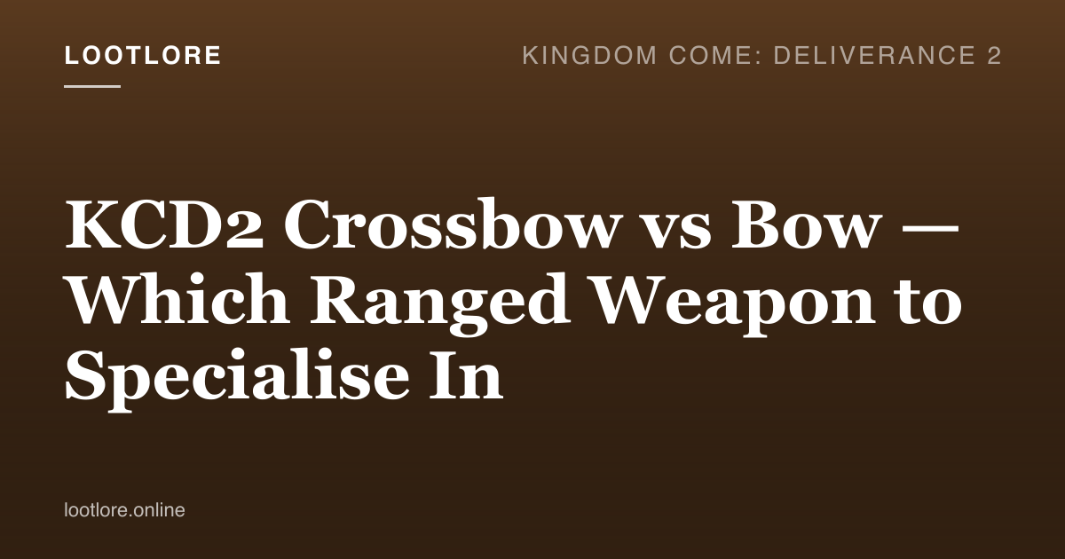 KCD2 crossbow vs bow — Henry comparing the heavy crossbow and longbow ranged weapons