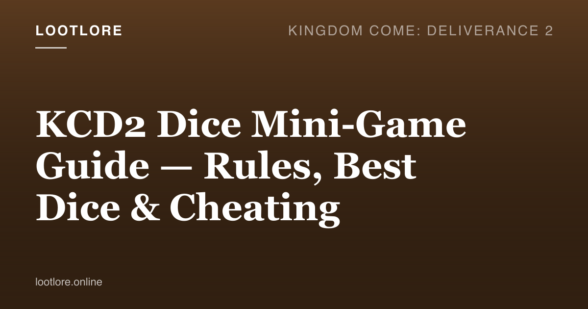 KCD2 dice mini-game — Henry playing Farkle dice at a Kuttenberg tavern table