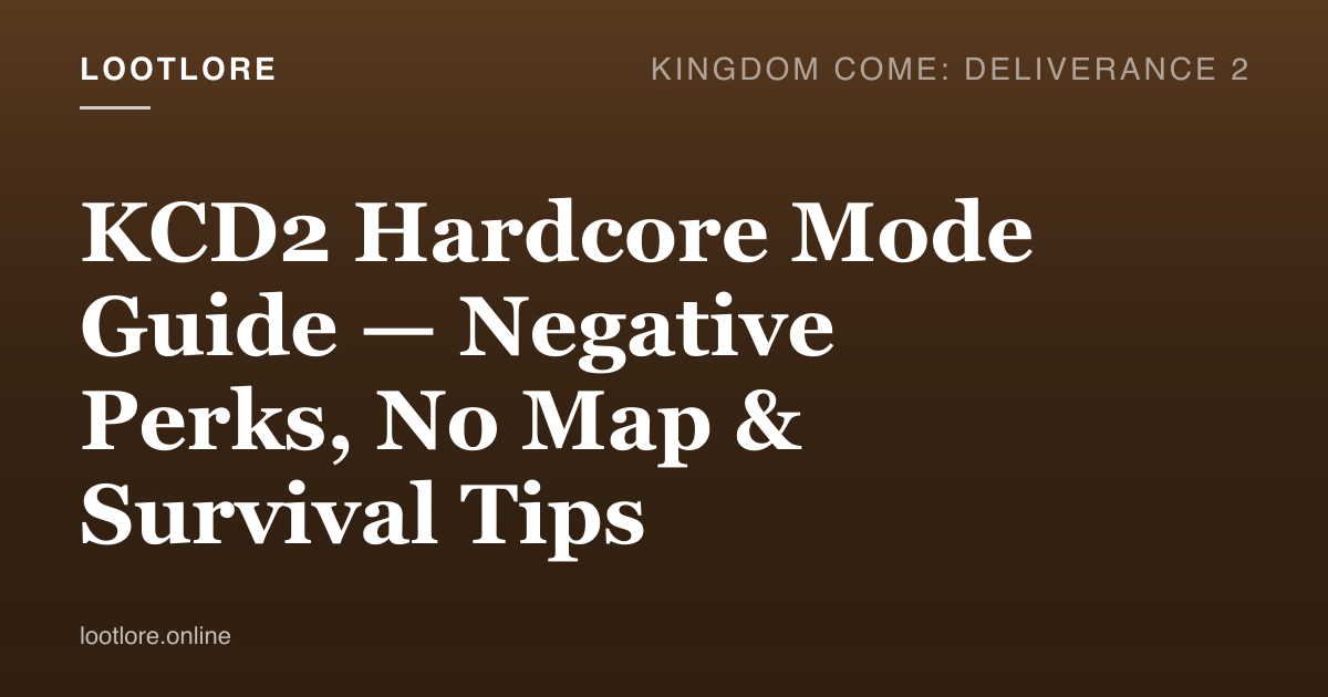 KCD2 Hardcore Mode guide — Henry navigating the open world without a map or compass UI
