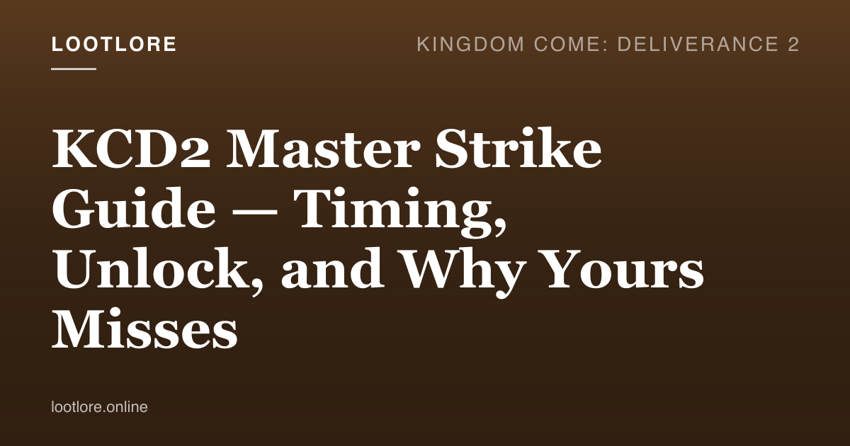 Master Strike timing window in KCD2 — Henry's longsword deflects an enemy strike with a green flash indicator