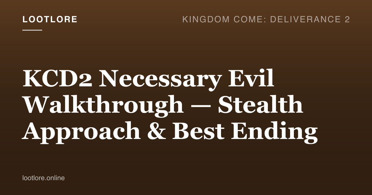 KCD2 Necessary Evil walkthrough — Henry overlooking the bandit camp from a stealth approach angle