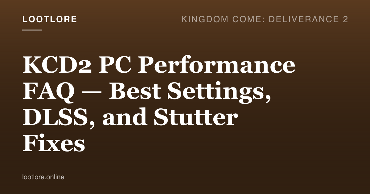 KCD2 PC settings menu — graphics options dropdown with DLSS toggle visible