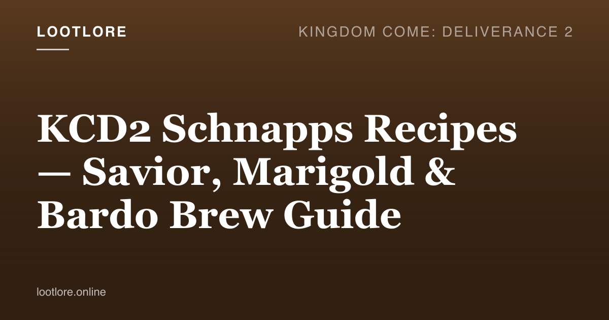 KCD2 schnapps recipes — Henry brewing Savior Schnapps at the Trosky apothecary cauldron