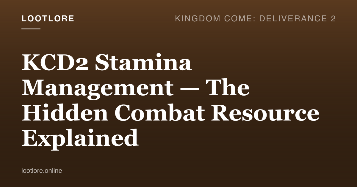 Kingdom Come: Deliverance 2 stamina management — Henry mid-combat with stamina meter visible during a sword duel