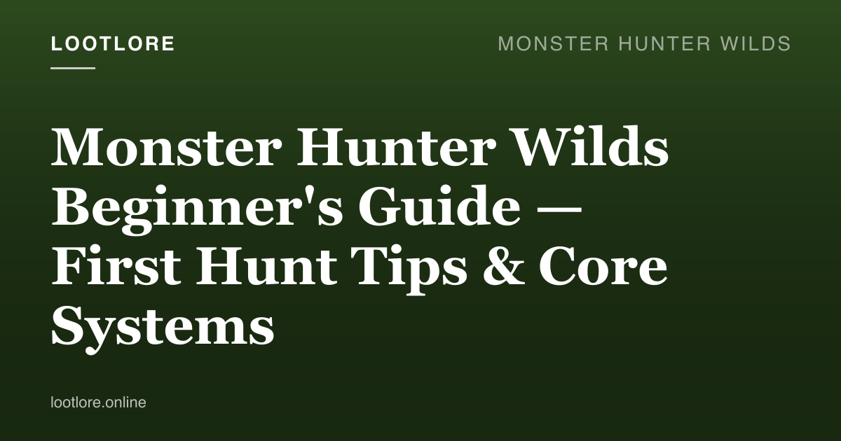 Monster Hunter Wilds — beginner's guide screenshot