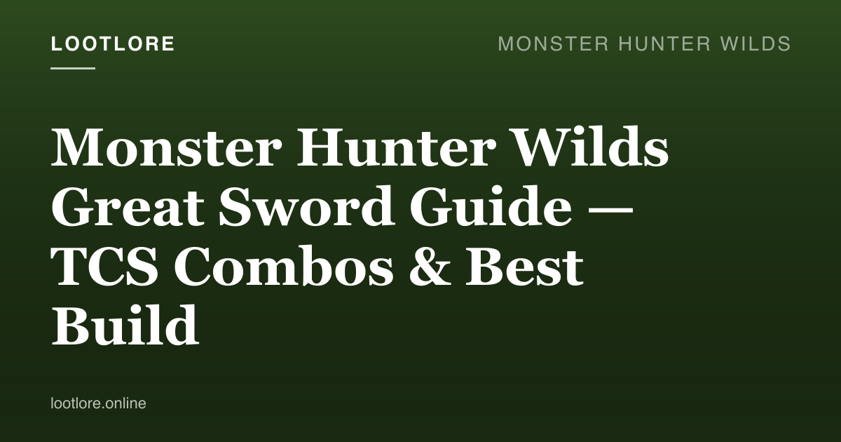 Monster Hunter Wilds — Great Sword guide screenshot