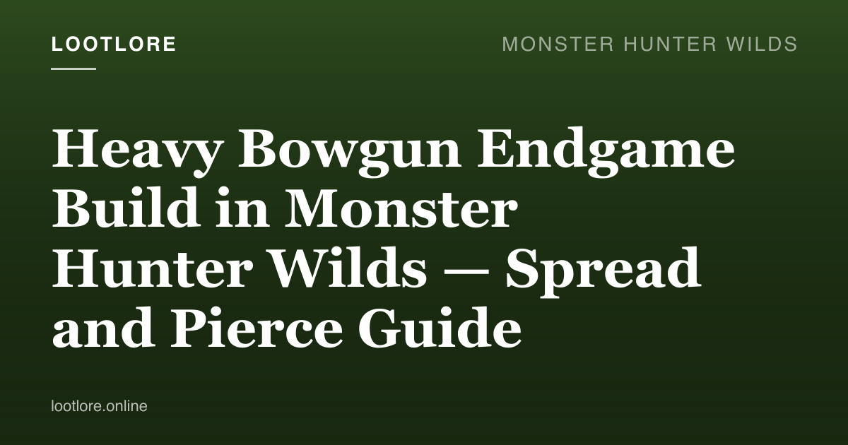 Heavy Bowgun Spread Pierce endgame build in Monster Hunter Wilds