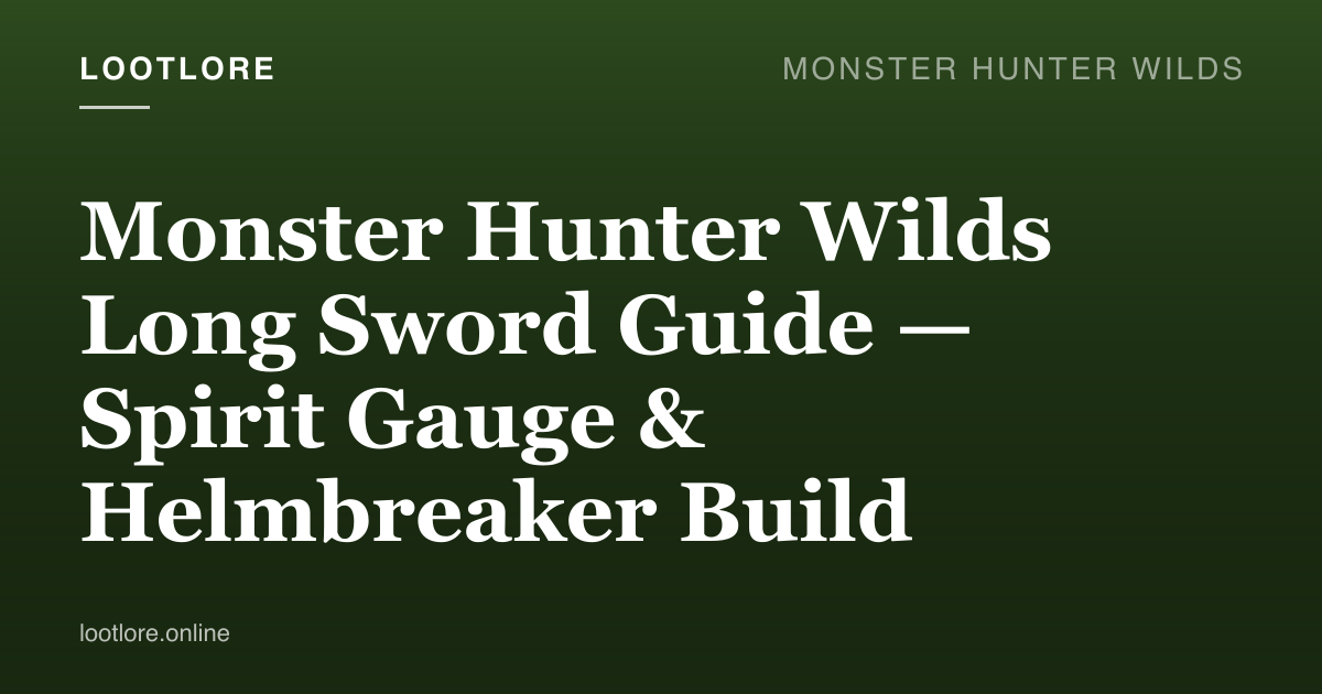 Monster Hunter Wilds — Long Sword guide screenshot