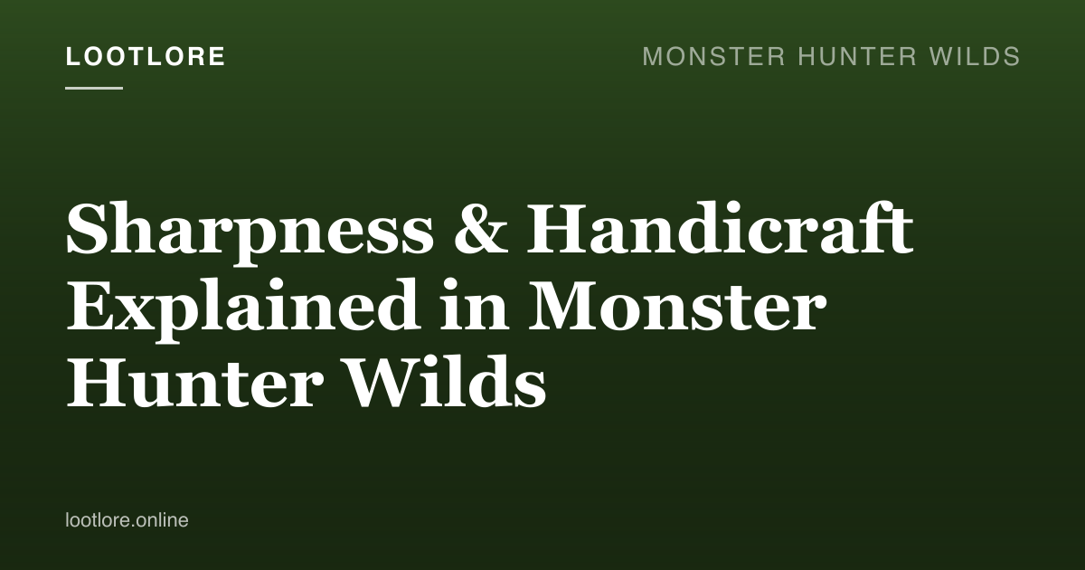 Monster Hunter Wilds guide cover for Sharpness & Handicraft Explained in Monster Hunter Wilds