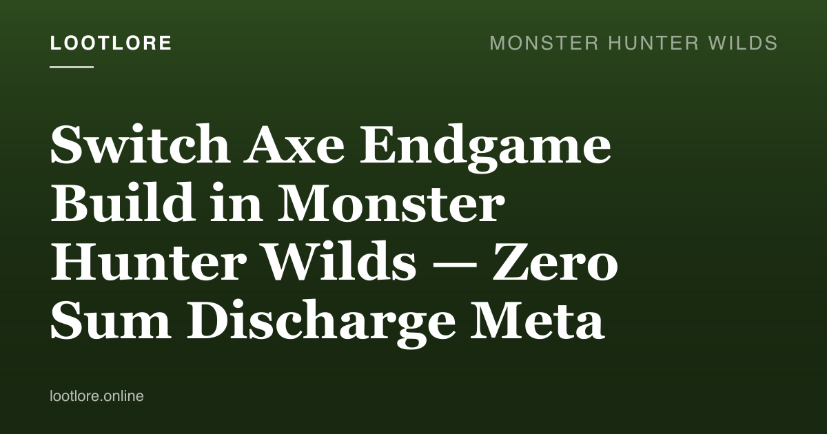 Hunter unleashing Zero Sum Discharge with a Switch Axe on a wounded monster in Monster Hunter Wilds