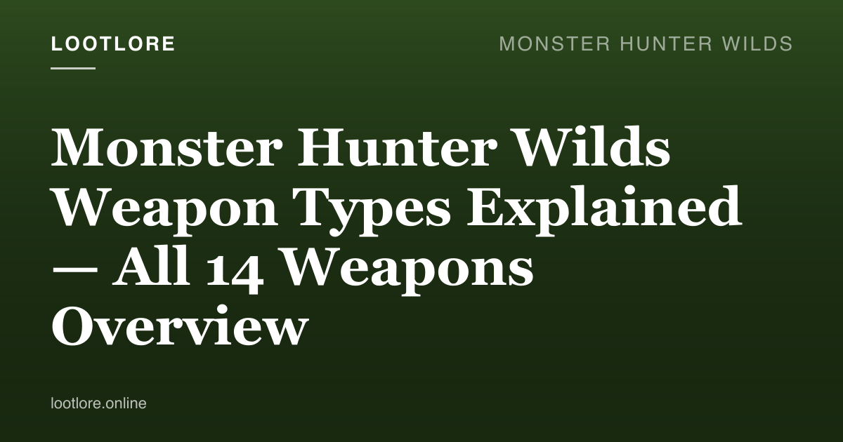 Monster Hunter Wilds — weapon types guide screenshot