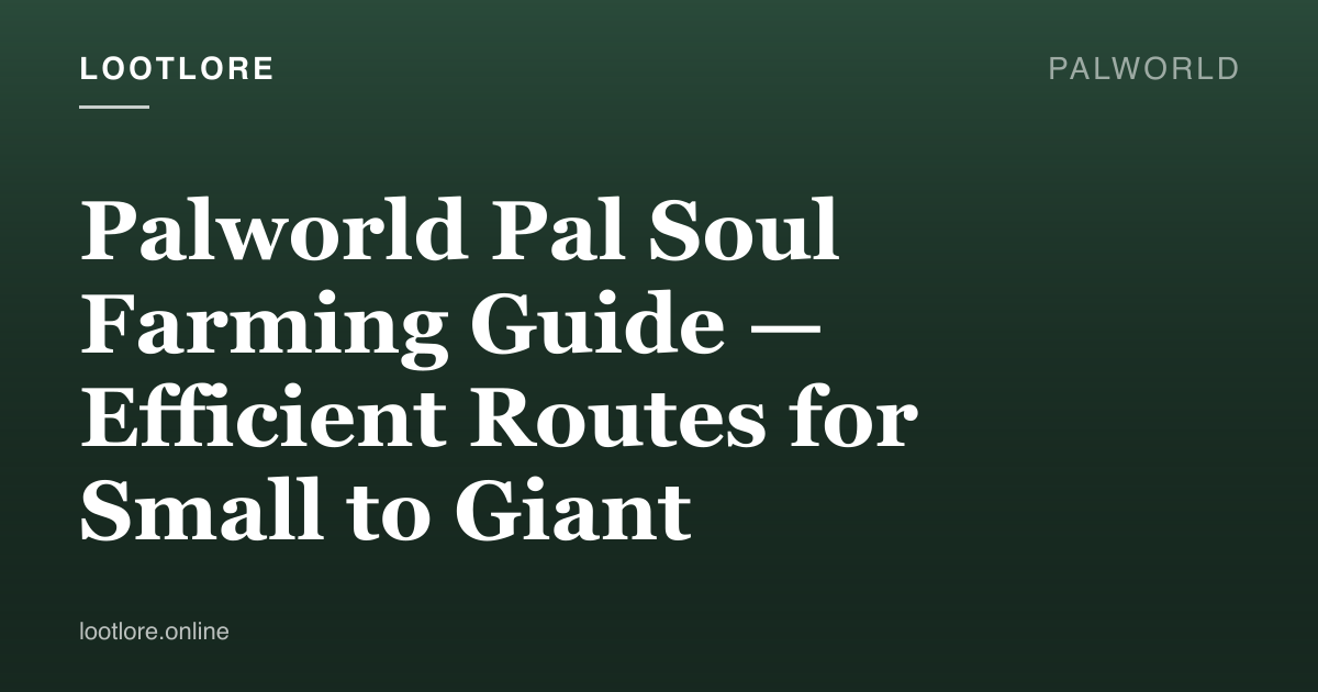 Palworld Pal Souls in inventory