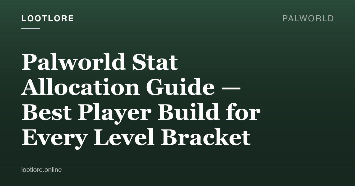 Palworld character stat allocation menu