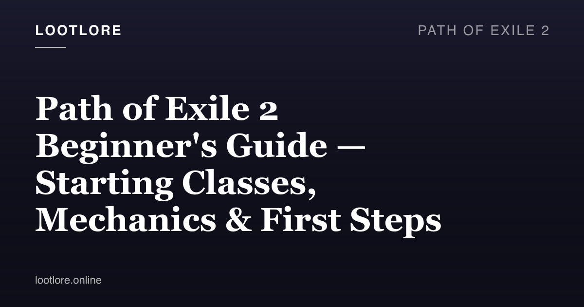 Path of Exile 2 — beginner's guide screenshot