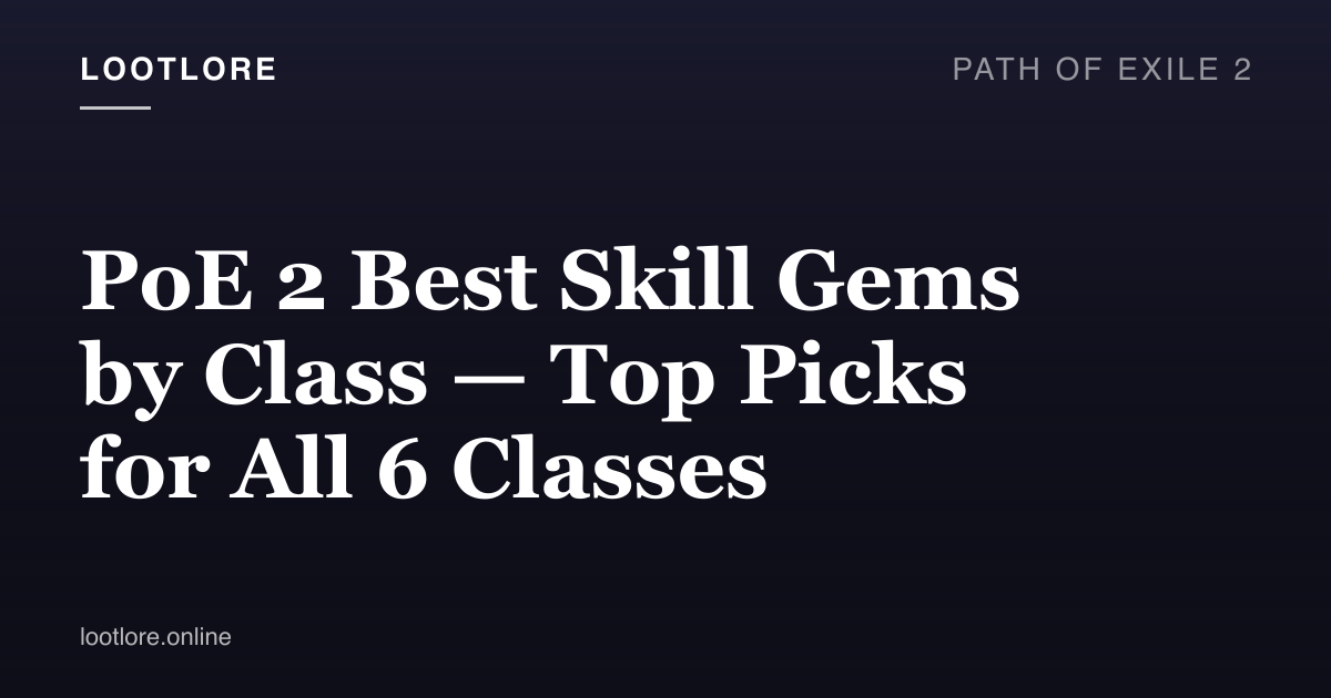 Path of Exile 2 skill gems icon collage representing all six classes