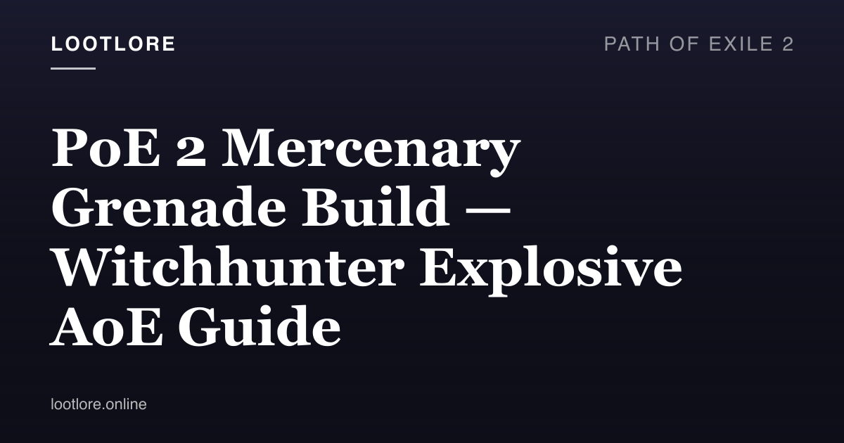 Mercenary lobbing explosive grenades into a pack of demonic enemies in Path of Exile 2