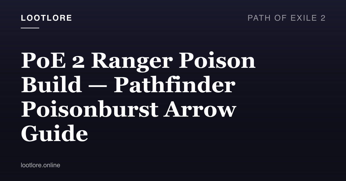 Path of Exile 2 Ranger firing poison arrows that explode into toxic clouds