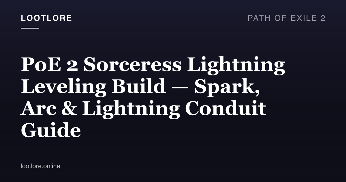 Sorceress unleashing chained lightning in a Path of Exile 2 corridor