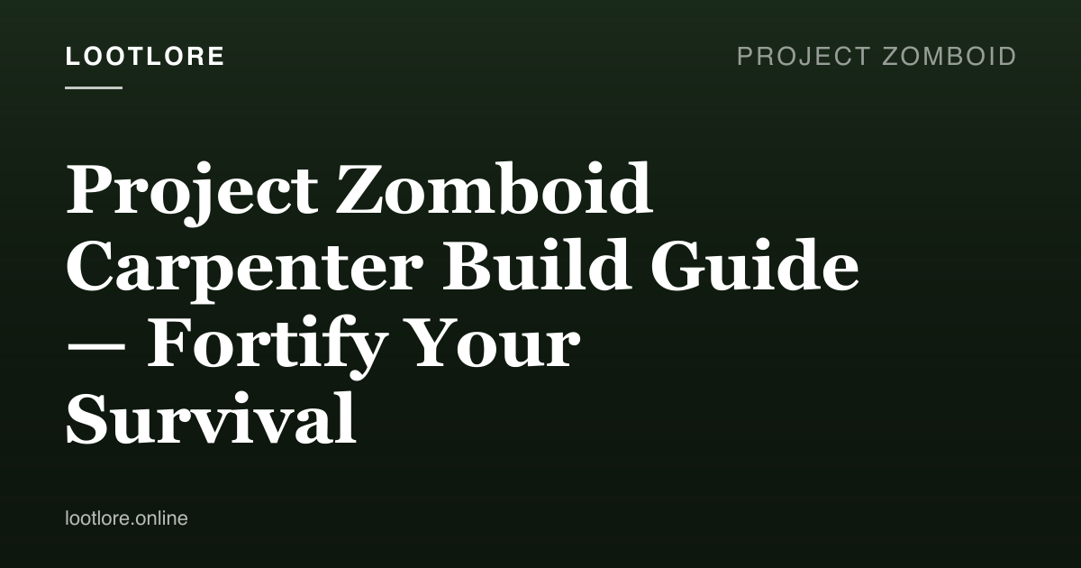 Project Zomboid guide cover for Project Zomboid Carpenter Build Guide — Fortify Your Survival