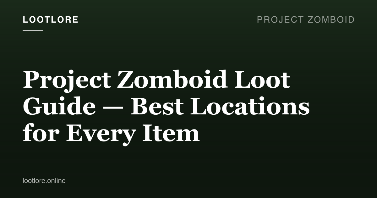 Project Zomboid guide cover for Project Zomboid Loot Guide — Best Locations for Every Item