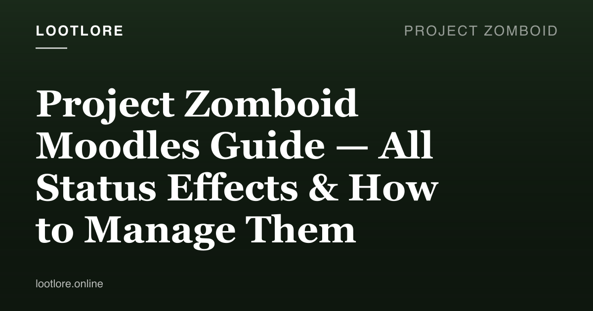 Project Zomboid guide cover for Project Zomboid Moodles Guide — All Status Effects & How to Manage Them