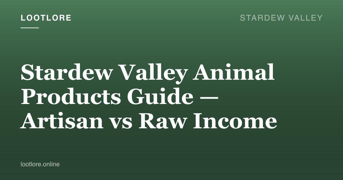 Stardew Valley — animal products guide screenshot