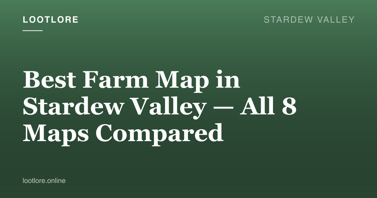 All eight Stardew Valley farm maps side by side comparison