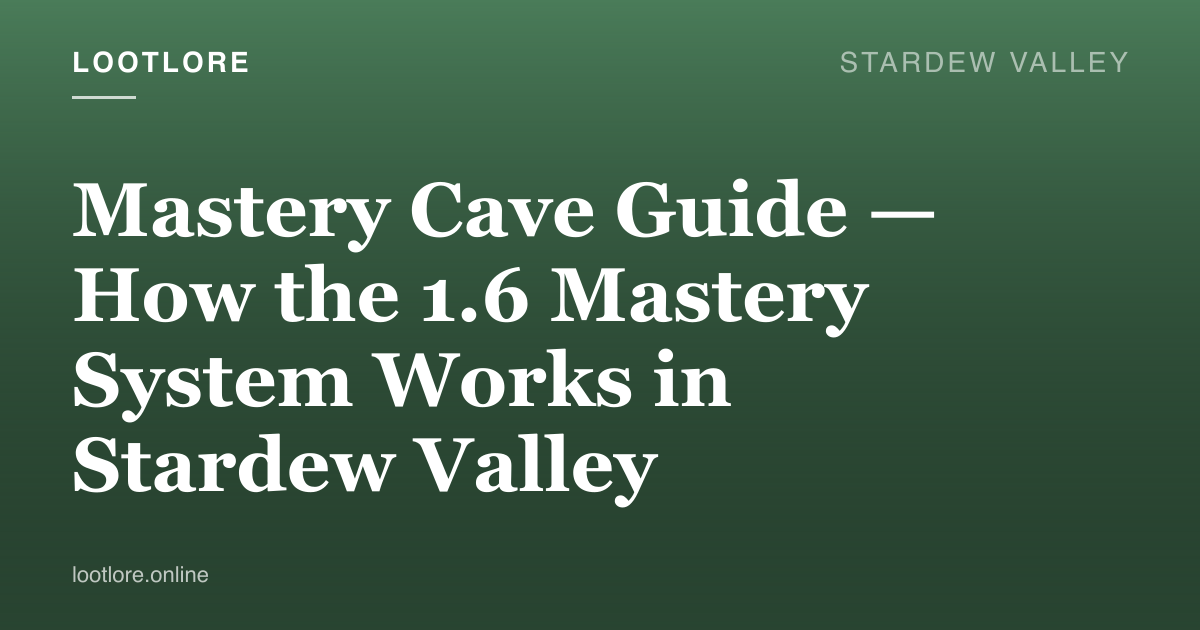 Mastery Cave entrance and skill pedestals in Stardew Valley 1.6
