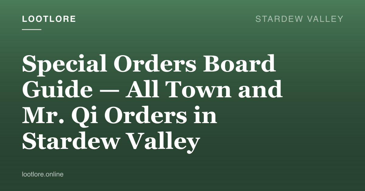 Special Orders board next to Mayor Lewis's house in Stardew Valley