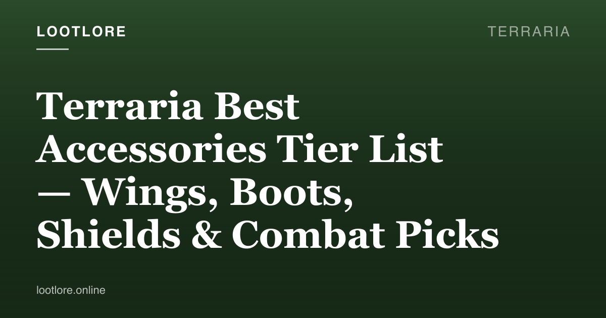 Terraria accessory loadout with Ankh Shield, Celestial Stone, Wings, and Master Ninja Gear