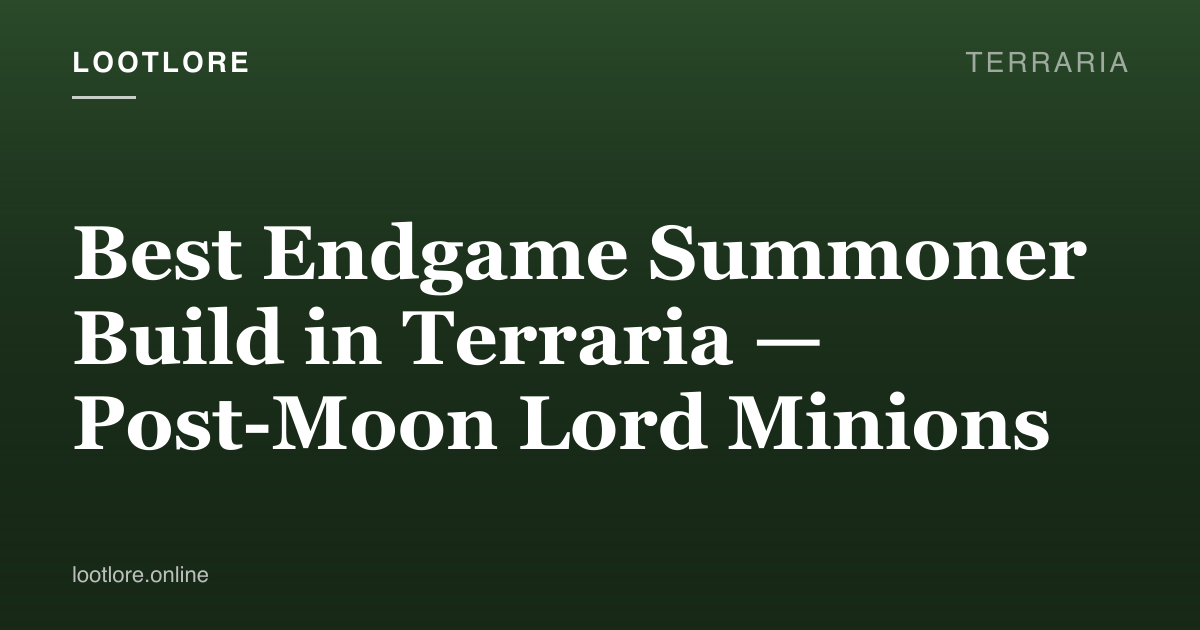 Terraria — best endgame summoner build guide screenshot