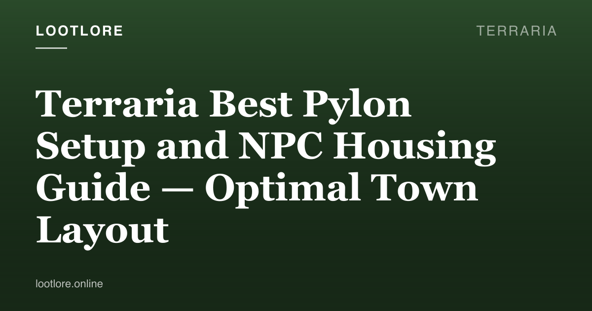 Terraria best pylon and NPC housing setup