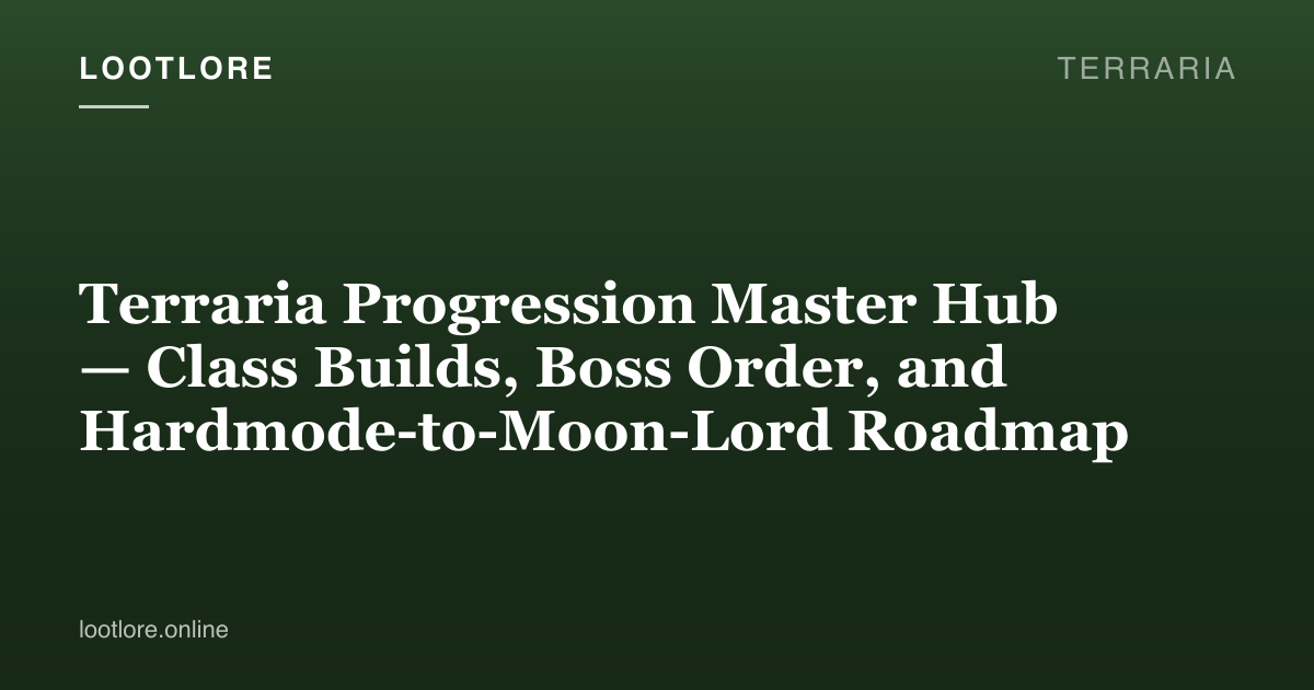 Terraria — progression master hub image