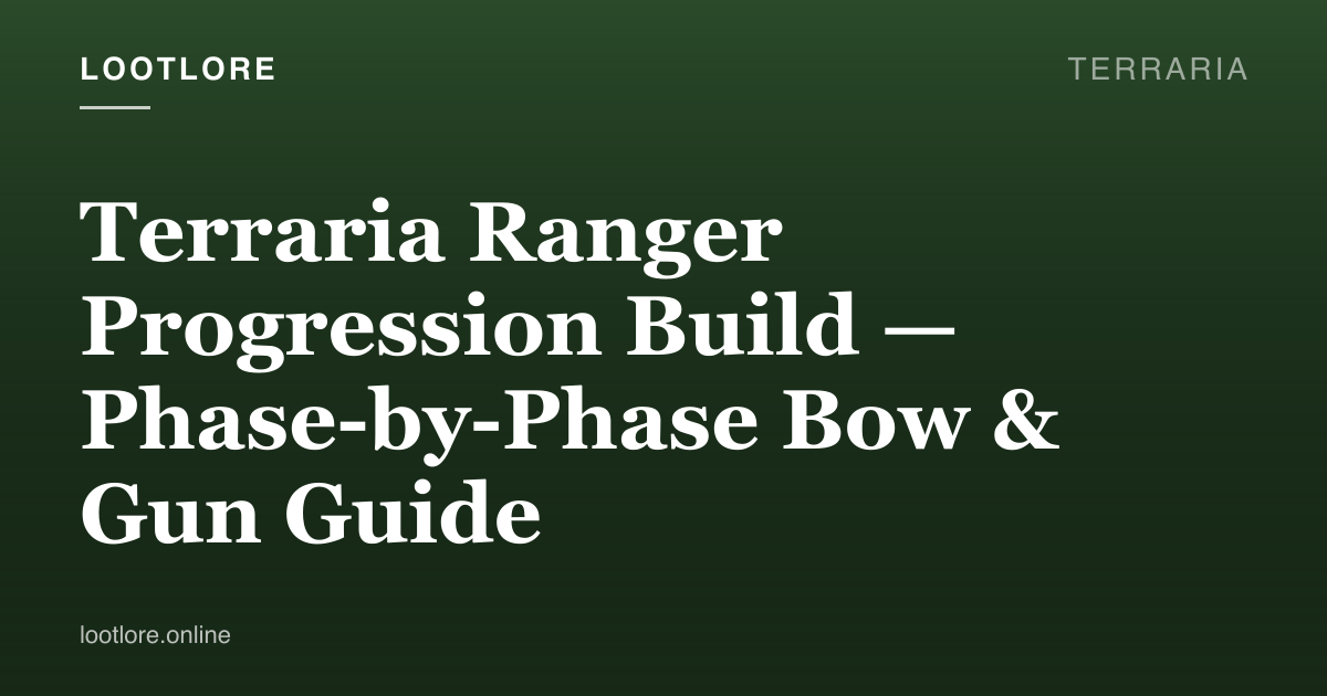 Terraria ranger build with Megashark, Shroomite Armor, and ranged accessories
