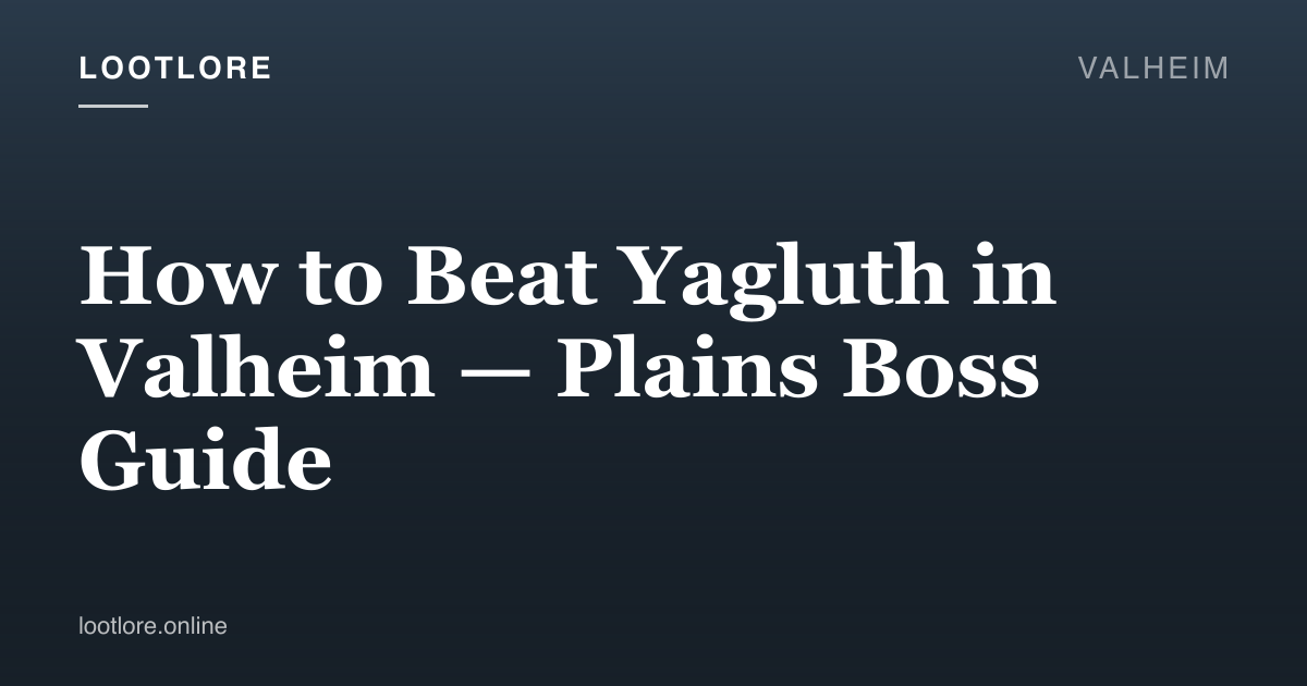 Valheim — how to beat Yagluth boss guide screenshot