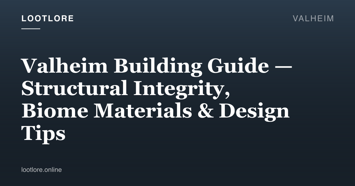 Valheim guide cover for Valheim Building Guide — Structural Integrity, Biome Materials & Design Tips