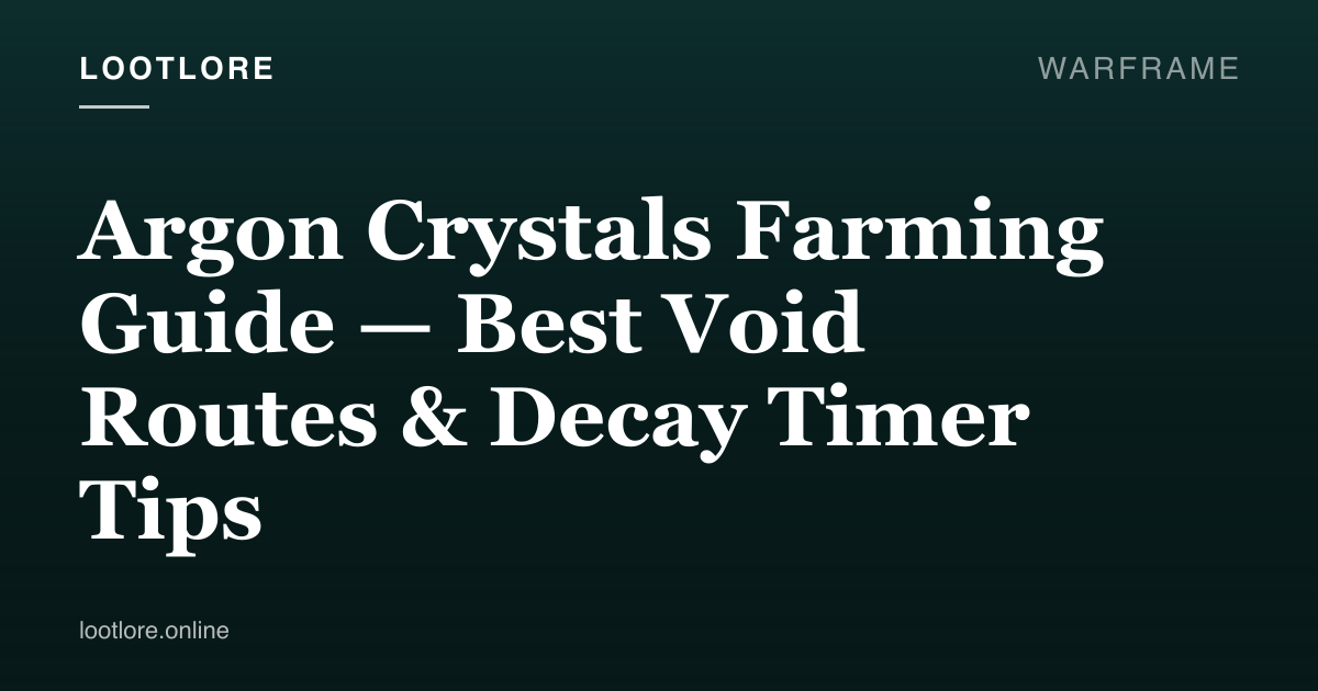 Argon Crystals dropping from a destroyed Orokin Void container