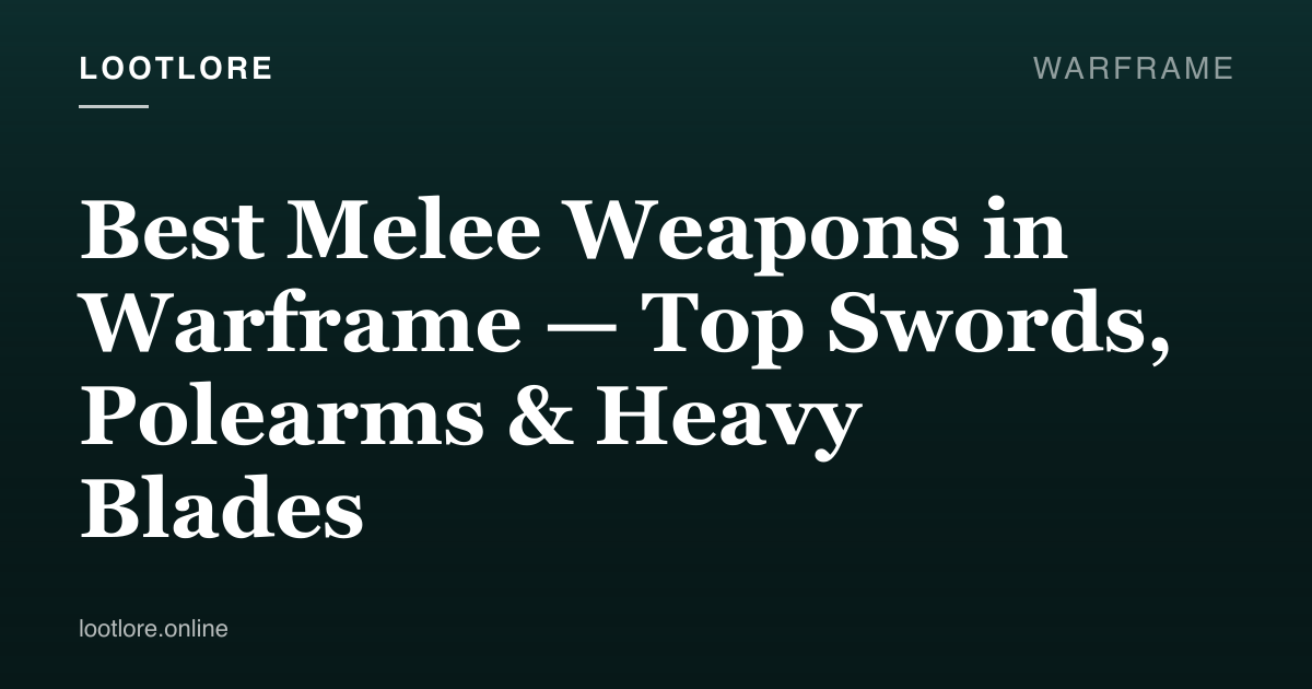 Warframe — best melee weapons guide screenshot