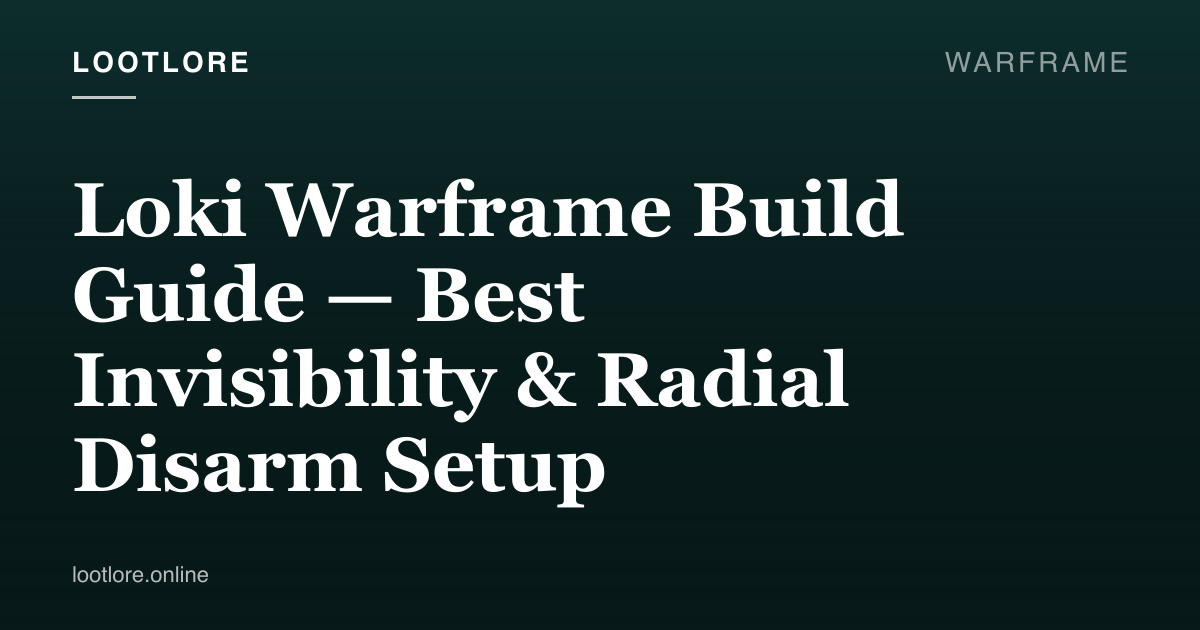 Loki, the trickster Warframe, cloaked in stealth invisibility
